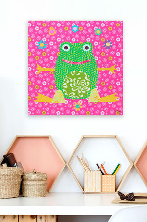 Floral Frog Wall Art-Wall Art-Jack and Jill Boutique