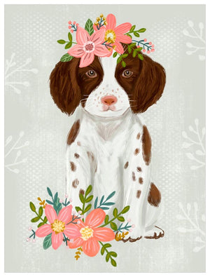 Floral Pup Wall Art-Wall Art-Jack and Jill Boutique
