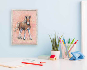Florence The Foal - Mini Framed Canvas-Mini Framed Canvas-Jack and Jill Boutique