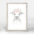 Flower Crown Friends - Lamb Mini Framed Canvas-Mini Framed Canvas-Jack and Jill Boutique