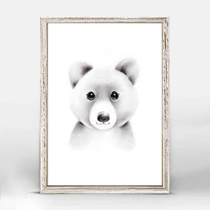 Fluffy Faces - Bear Mini Framed Canvas-Mini Framed Canvas-Jack and Jill Boutique