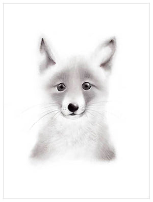 Fluffy Faces - Fox Wall Art-Wall Art-Jack and Jill Boutique