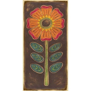 Folklore Flower - Orange | Canvas Wall Art-Canvas Wall Art-Jack and Jill Boutique