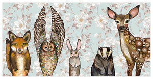 Forest Animals - Floral Wall Art-Wall Art-Jack and Jill Boutique
