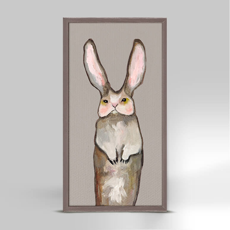Forest Bunny - Taupe Mini Framed Canvas-Mini Framed Canvas-Jack and Jill Boutique
