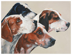 Foxhounds On Cream Wall Art-Wall Art-Jack and Jill Boutique