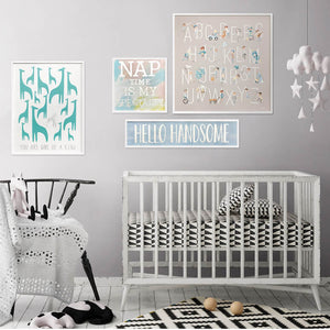 Framed Nap Time is My Specialty Blue - Metallic Embellished Canvas Wall Art-Wall Art-Jack and Jill Boutique