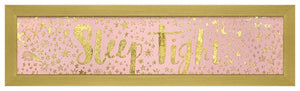 Framed Sleep Tight Pink - Metallic Embellished Canvas Wall Art-Wall Art-Jack and Jill Boutique