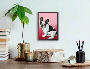 Frenchie Dog - Mini Framed Canvas-Mini Framed Canvas-Jack and Jill Boutique