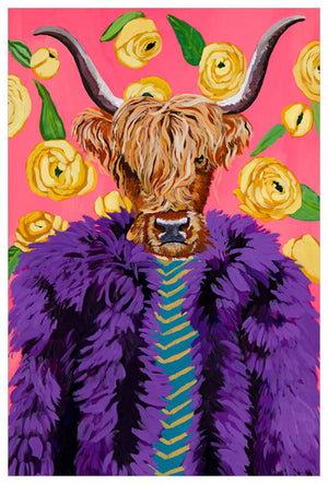 Furry Fashionistas - Diva Cow Wall Art-Wall Art-Jack and Jill Boutique