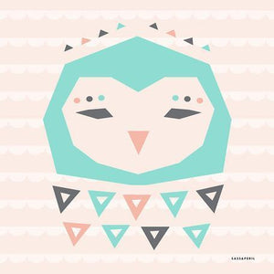 Geo Animals - Owl | Canvas Wall Art-Canvas Wall Art-Jack and Jill Boutique