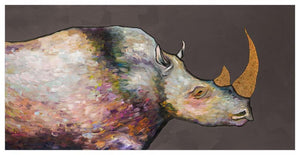 Giant Rhinoceros - Pewter Wall Art-Wall Art-Jack and Jill Boutique