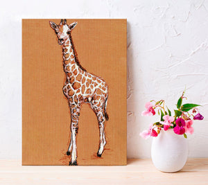 Giraffe Baby Wall Art-Wall Art-Jack and Jill Boutique