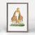 Giraffe Family - Mini Framed Canvas-Mini Framed Canvas-Jack and Jill Boutique