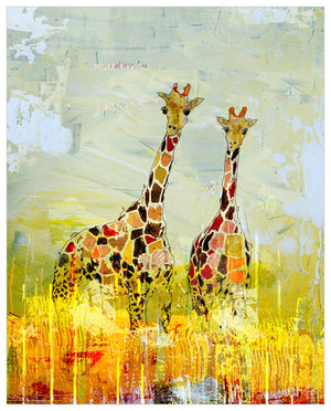 Giraffe Siblings Wall Art-Wall Art-Jack and Jill Boutique