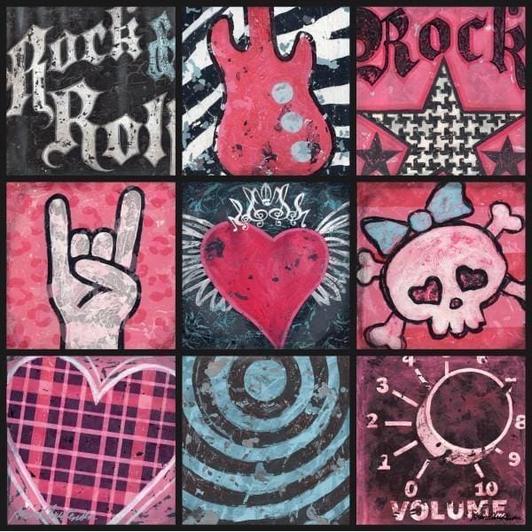 Girls Rock and Roll Collage | Music Art Collection | Canvas Art Prints-Canvas Wall Art-Jack and Jill Boutique