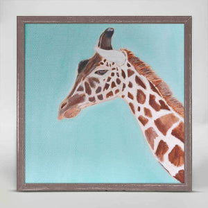 Glad Giraffe Portrait - Mini Framed Canvas-Mini Framed Canvas-Jack and Jill Boutique