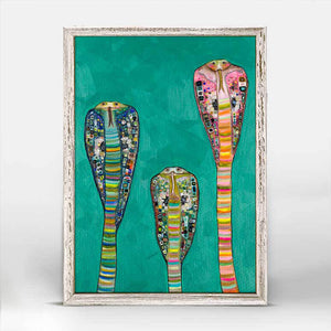 Glass Cobras - Mini Framed Canvas-Mini Framed Canvas-Jack and Jill Boutique