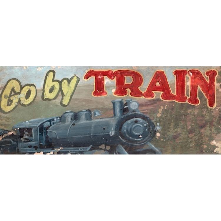 Go by Train | American Byways Collection | Canvas Art Prints-Canvas Wall Art-30 x 12 x 1.5-Jack and Jill Boutique
