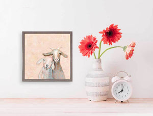 Goat Friends - Mini Framed Canvas-Mini Framed Canvas-Jack and Jill Boutique