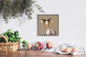 Goat - Mini Framed Canvas-Mini Framed Canvas-Jack and Jill Boutique