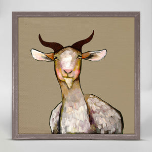 Goat - Mini Framed Canvas-Mini Framed Canvas-Jack and Jill Boutique