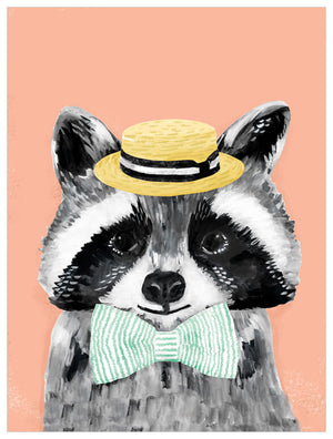 Going In Style - Raccoon Wall Art-Wall Art-Jack and Jill Boutique