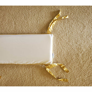 Crib Bumpers | White and Gold Satin - Clearance-Crib Bumper-Piping-Jack and Jill Boutique