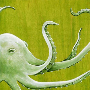 Green Octopus | Canvas Wall Art-Canvas Wall Art-Jack and Jill Boutique