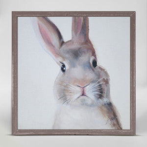 Grey Bunny - Mini Framed Canvas-Mini Framed Canvas-Jack and Jill Boutique