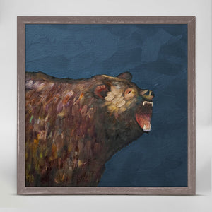 Grizzly Roar - Mini Framed Canvas-Mini Framed Canvas-Jack and Jill Boutique