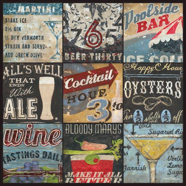 Happy Hour Collage | Happy Hour Art Collection | Canvas Art Prints-Canvas Wall Art-Jack and Jill Boutique