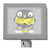 Happy Owl - Gray & Yellow-Night Lights-5x4-Jack and Jill Boutique