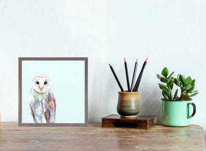 Healing Owl - Mini Framed Canvas-Mini Framed Canvas-Jack and Jill Boutique