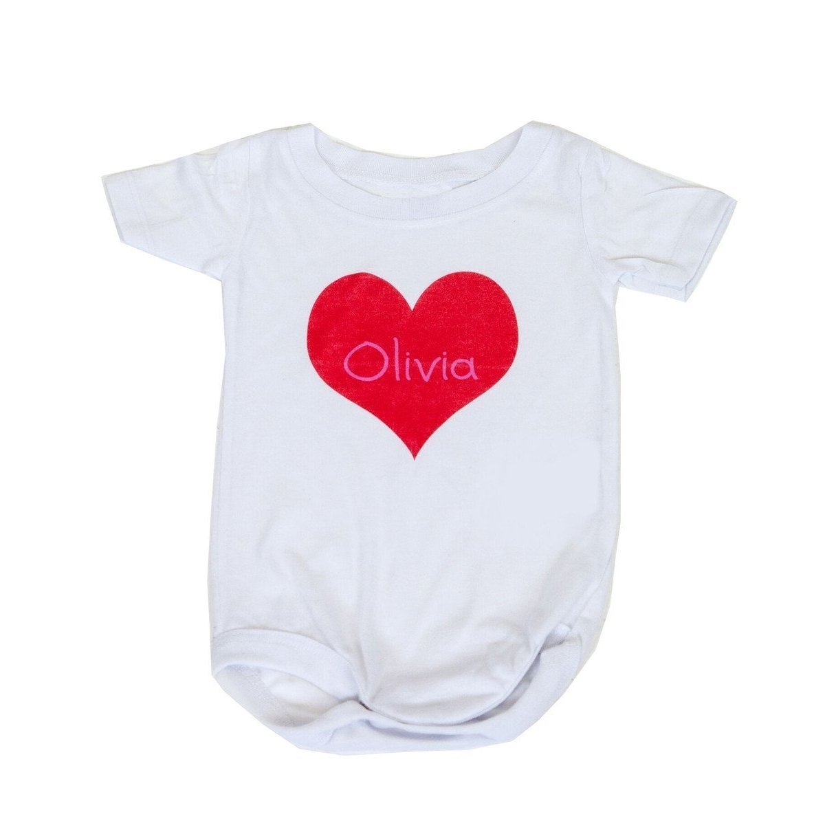 Heart &amp; Name Personalized Onesie-Onesie-Jack and Jill Boutique