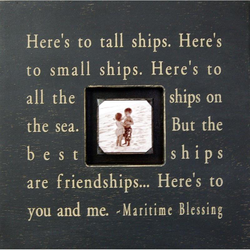 Handmade Wood Photobox with quote "Here's to Tall Ships"-Photoboxes-Jack and Jill Boutique