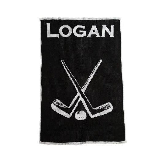 Hockey Personalized Stroller Blanket or Baby Blanket-Blankets-Jack and Jill Boutique