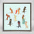Holiday Collection - 9 Dachshunds Dancing Mini Framed Canvas-Mini Framed Canvas-Jack and Jill Boutique