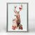 Holiday - Christmas Buck And Buddies Embellished Mini Framed Canvas-Mini Framed Canvas-Jack and Jill Boutique
