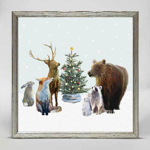 Holiday - Christmas Carolers Embellished Mini Framed Canvas-Mini Framed Canvas-Jack and Jill Boutique