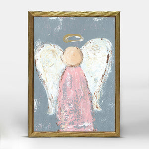 Holiday Collection - Baby Girl Angel - Gold Mini Framed Canvas-Mini Framed Canvas-Jack and Jill Boutique