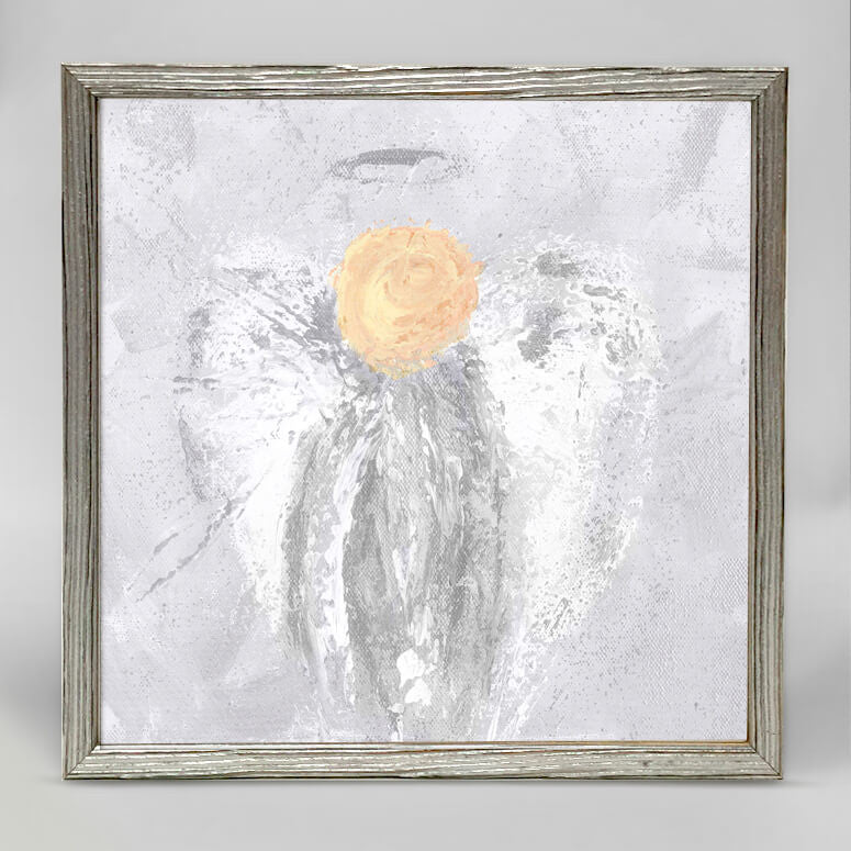 Holiday Collection - Be Still Angel - Silver Mini Framed Canvas-Mini Framed Canvas-Jack and Jill Boutique