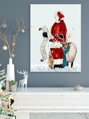 Holiday Collection - Christmas Santa With List Wall Art-Wall Art-Jack and Jill Boutique
