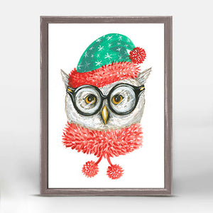 Holiday Collection - Cozy Owl Mini Framed Canvas-Mini Framed Canvas-Jack and Jill Boutique