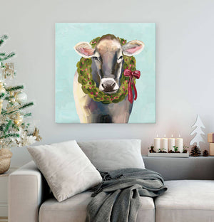 Holiday Collection - Festive Cow Wall Art-Wall Art-Jack and Jill Boutique