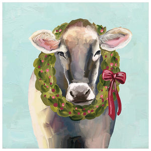 Holiday Collection - Festive Cow Wall Art-Wall Art-Jack and Jill Boutique