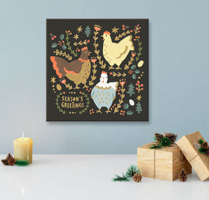 Holiday Collection - French Hens Wall Art-Wall Art-Jack and Jill Boutique
