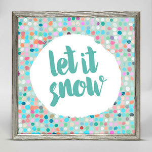 Holiday Collection - Let It Snow - Silver Mini Framed Canvas-Mini Framed Canvas-Jack and Jill Boutique