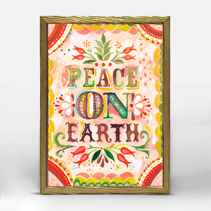 Holiday Collection - Peace On Earth - Gold Mini Framed Canvas-Mini Framed Canvas-Jack and Jill Boutique