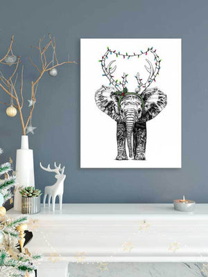 Holiday Collection - Reindeer Elephant Wall Art-Wall Art-Jack and Jill Boutique